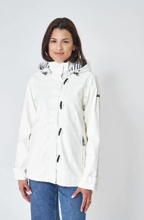 Batela Raincoat With Stripe Lining And Hood