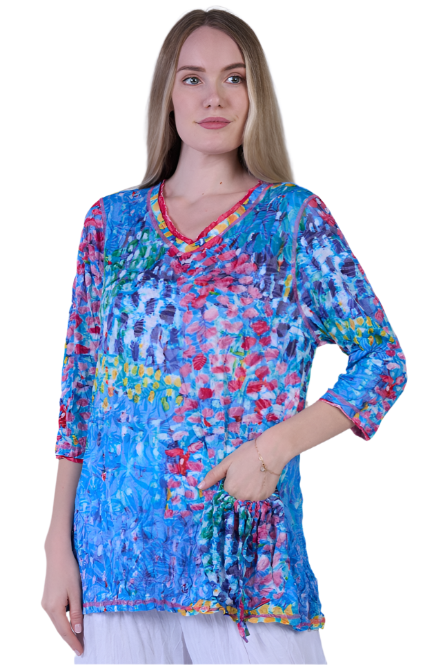 Shana Crinkle Pocket Top