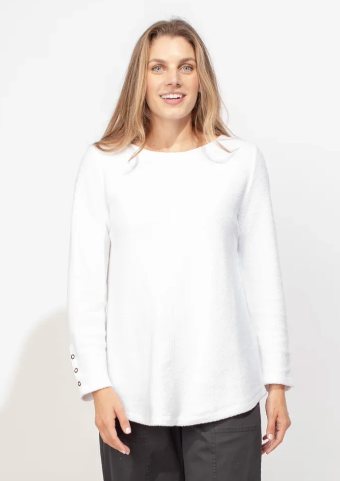Escape Cool Breeze Terry Boat Neck Top