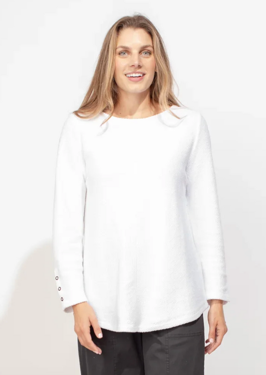 Escape Cool Breeze Terry Boat Neck Top