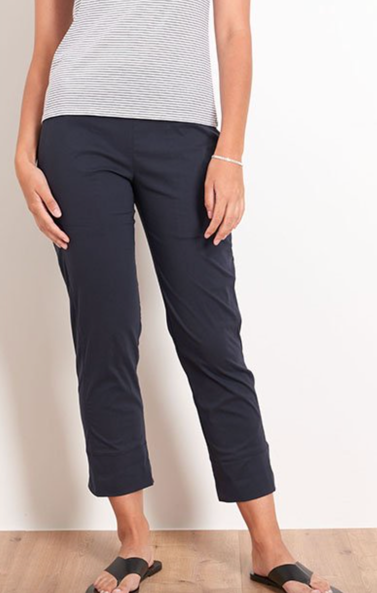 Foil Your Turn Cuff Pocket Trapeze Pant