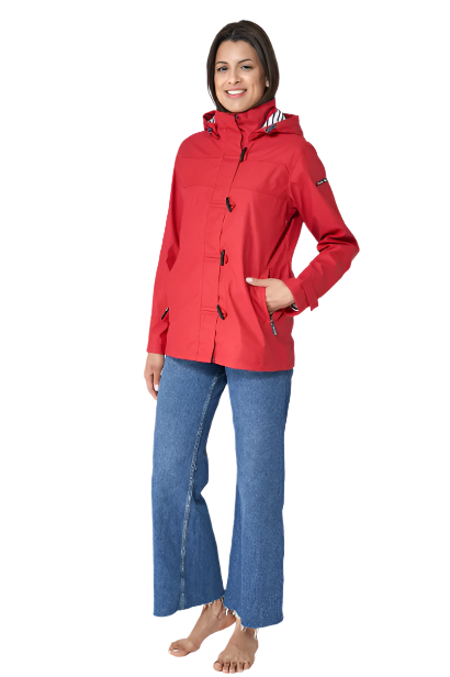 Batela Raincoat With Stripe Lining And Hood