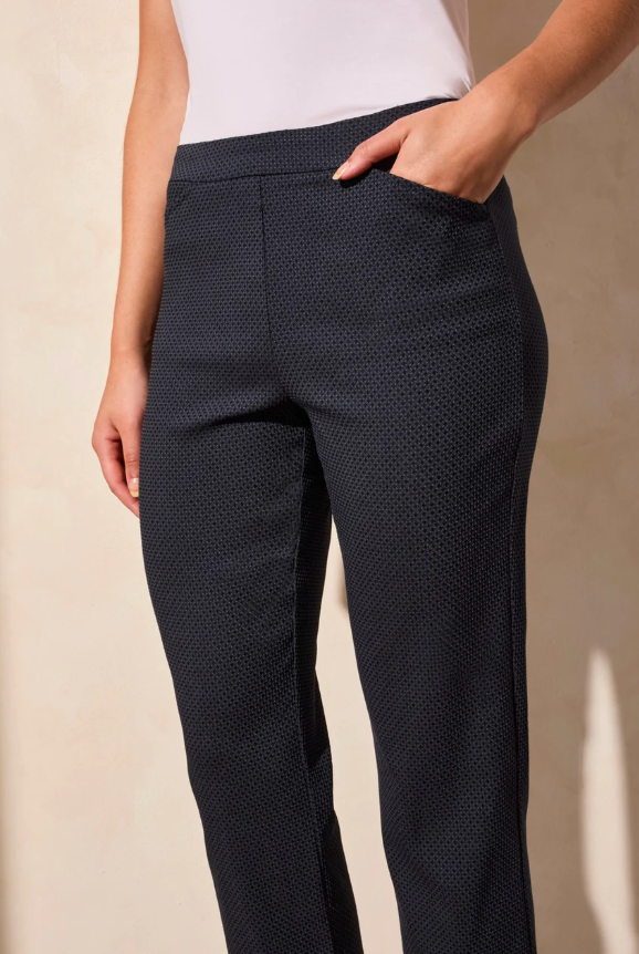 Tribal Pull On Diamond Jacquard Kick Flare Capri