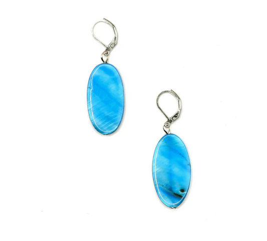 Sea Lily Turquoise Mother of Pearl Earrings