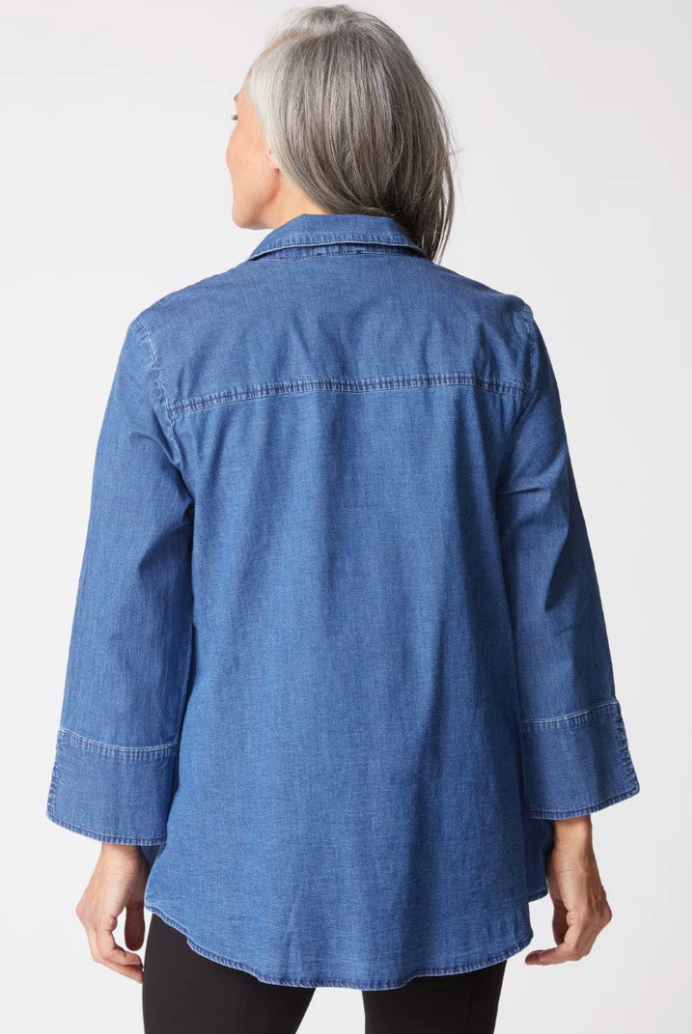 Habitat Travel Denim Hidden Placket Shirt-NEW!