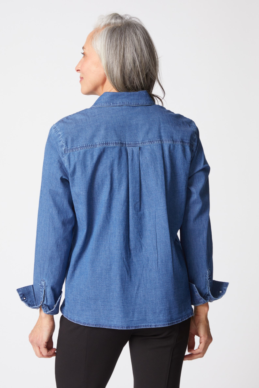 Habitat Perfect Travel Denim Shaped Hem Shirt