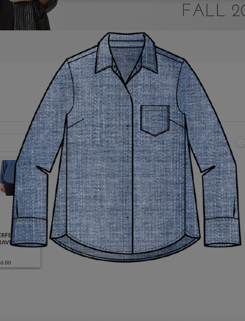 Habitat Perfect Travel Denim Shaped Hem Shirt