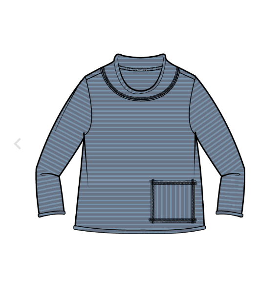 Escape Santa Barbara Stripe Chill Funnel Neck-NEW