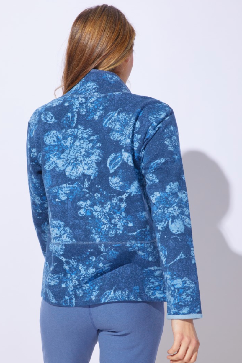Escape Floral Fleece Quarter Zip-NEW