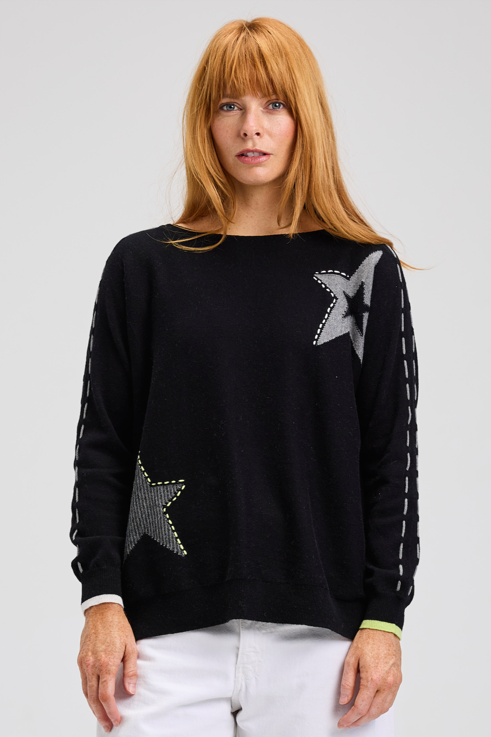 Zaket & Plover Threaded Star Sweater-NEW