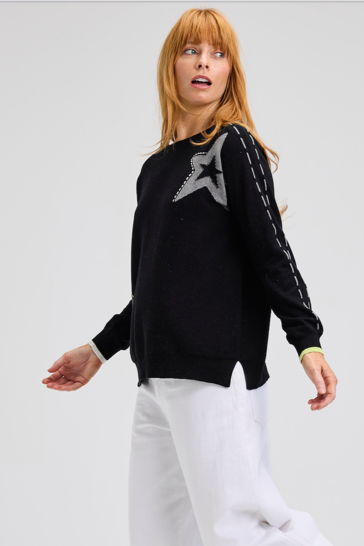 Zaket & Plover Threaded Star Sweater-NEW