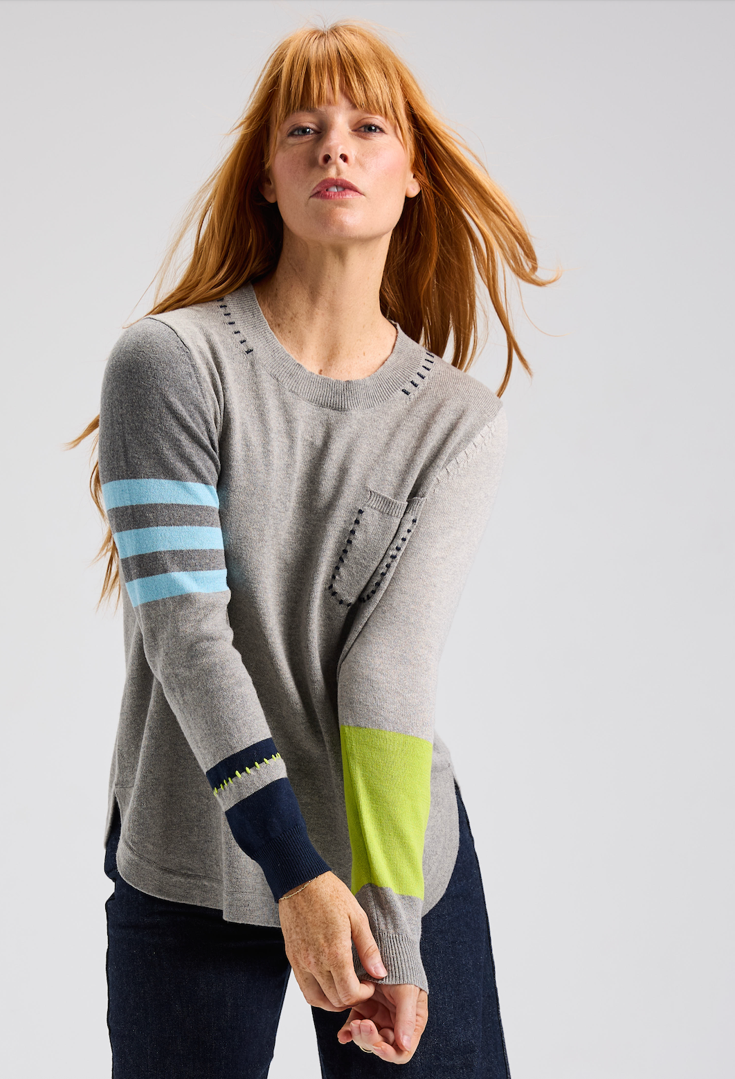 Zaket & Plover Spliced Sweater-NEW