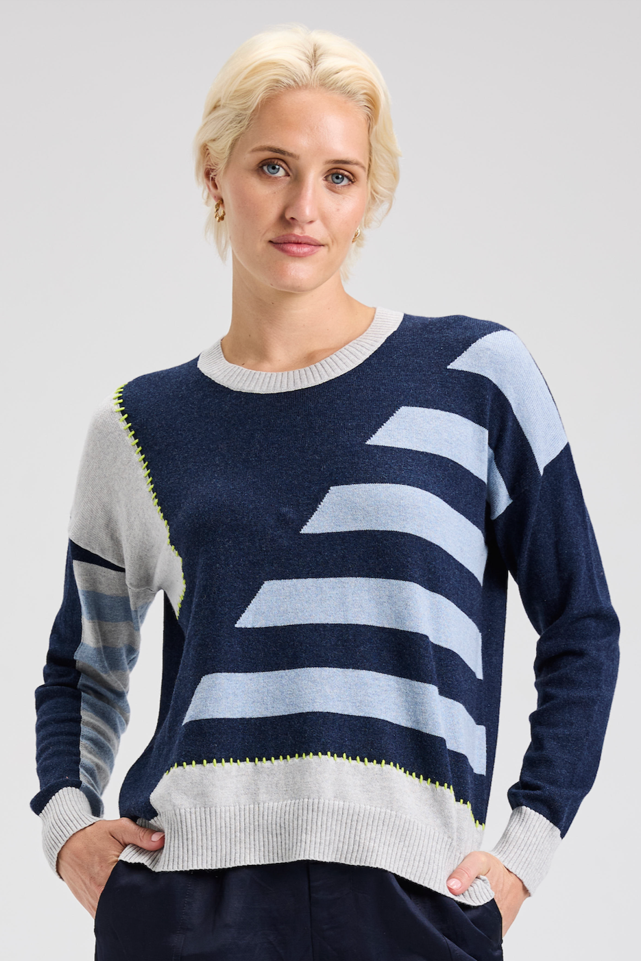 Zaket & Plover Handwork Stripe Sweater-NEW