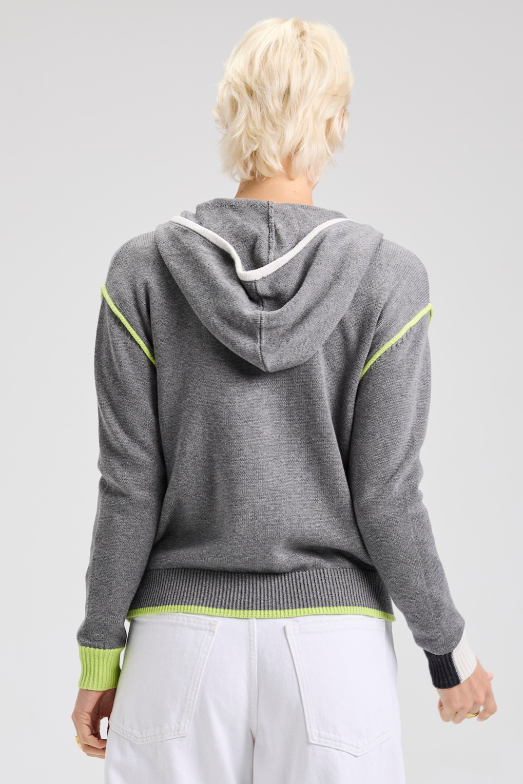 Zaket & Plover Zip-Up Threaded Hoodie-NEW