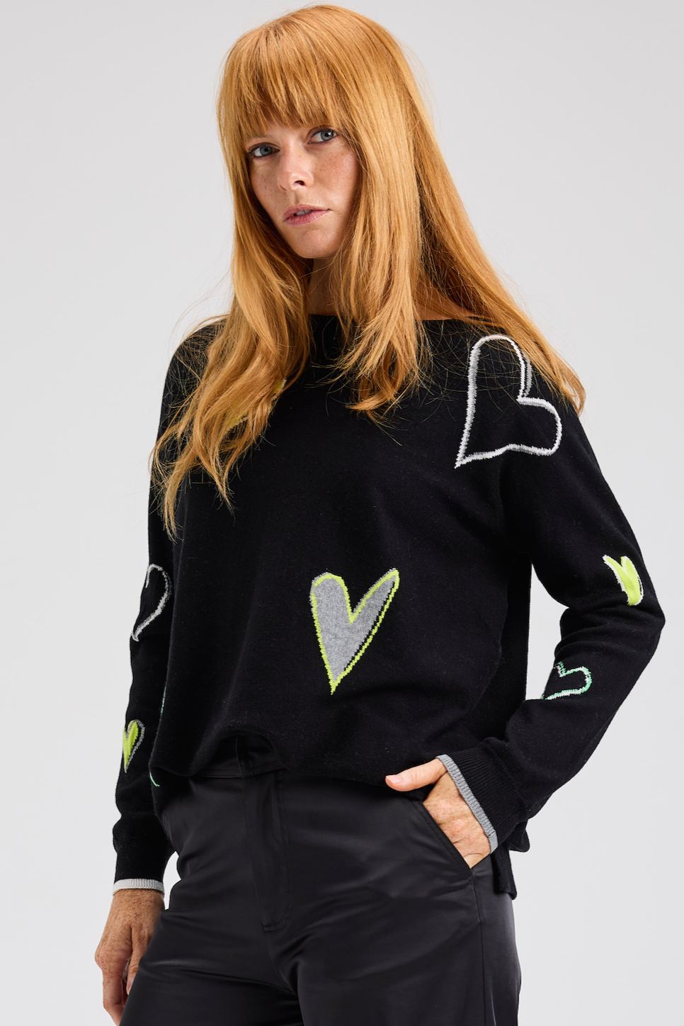 Zaket & Plover Intarsia Hearts Sweater-NEW
