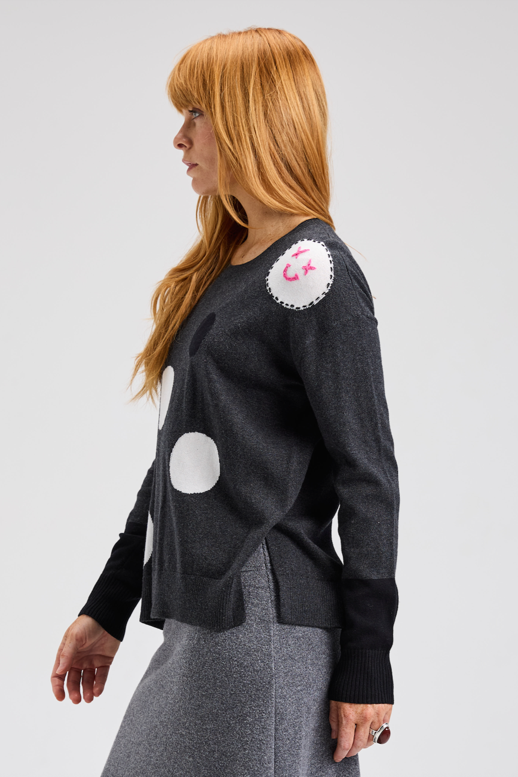 Zaket & Plover Spots Intarsia Sweater-NEW