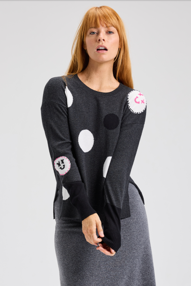 Zaket & Plover Spots Intarsia Sweater-NEW