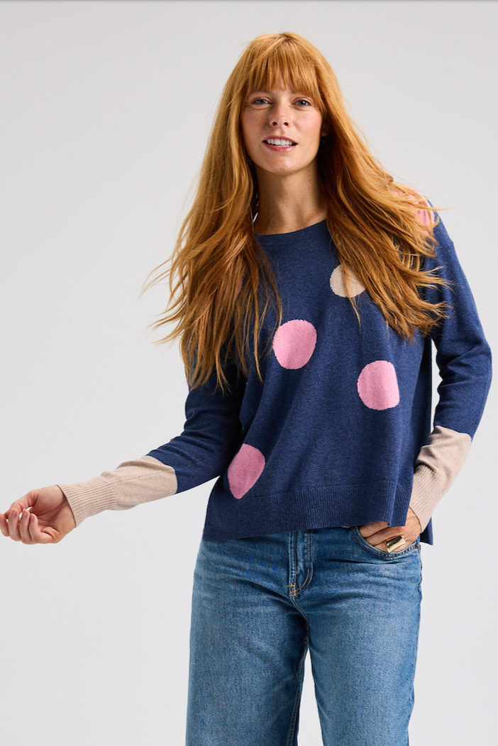 Zaket & Plover Spots Intarsia Sweater-NEW