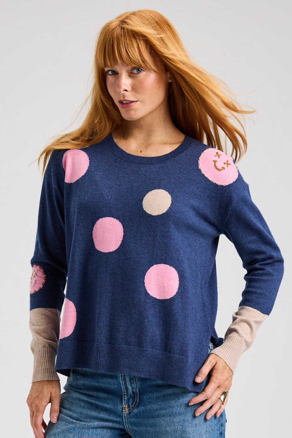 Zaket & Plover Spots Intarsia Sweater-NEW