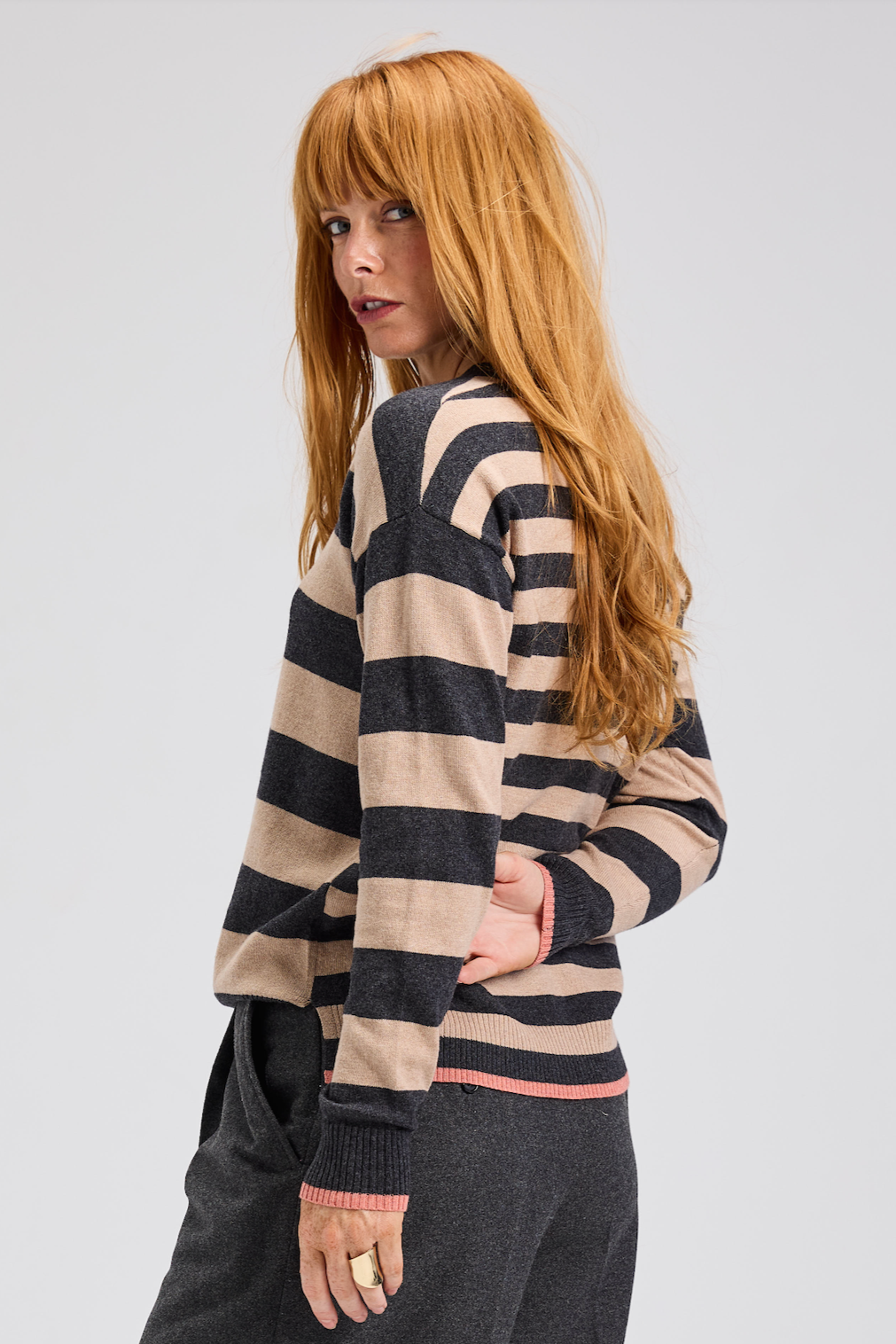 Zaket & Plover Multi Stripe Crew-NEW