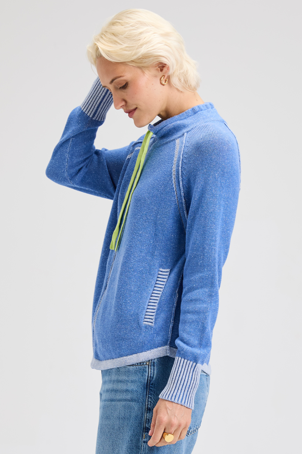 Zaket & Plover Two-Tone Zip Front Cardigan-NEW
