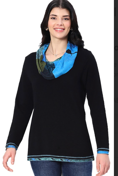 Parsley & Sage Andrea Cowl Neck Top-NEW