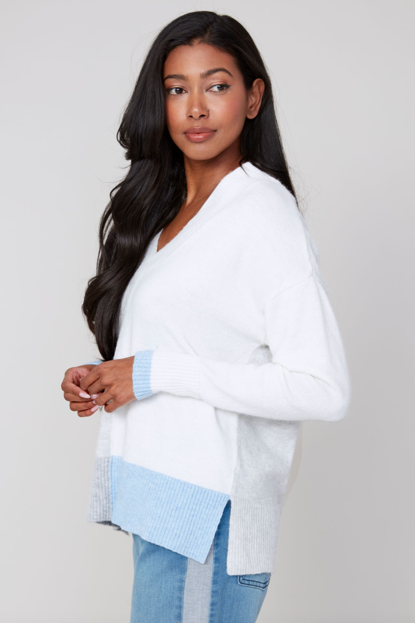 Renuar Cashmere Like V-Neck Sweater