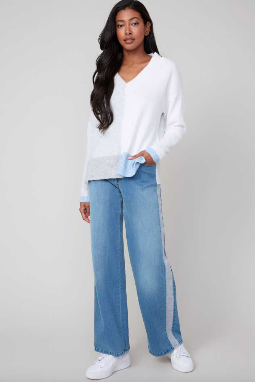Renuar Cashmere Like V-Neck Sweater