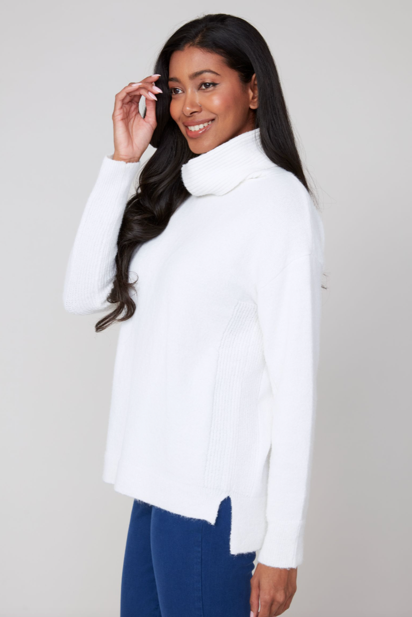 Renuar Cashmere Like Cowl Neck Sweater