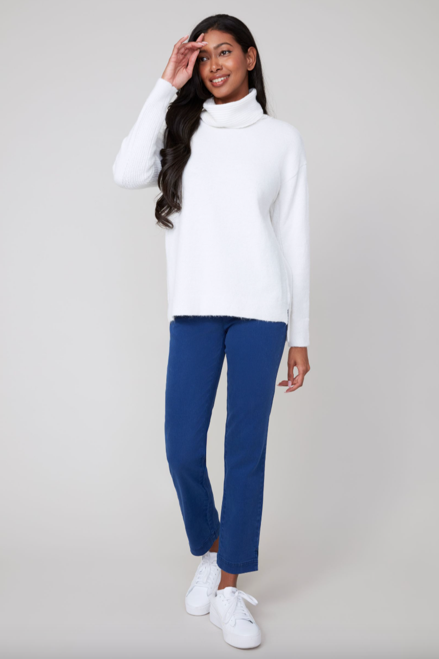 Renuar Cashmere Like Cowl Neck Sweater