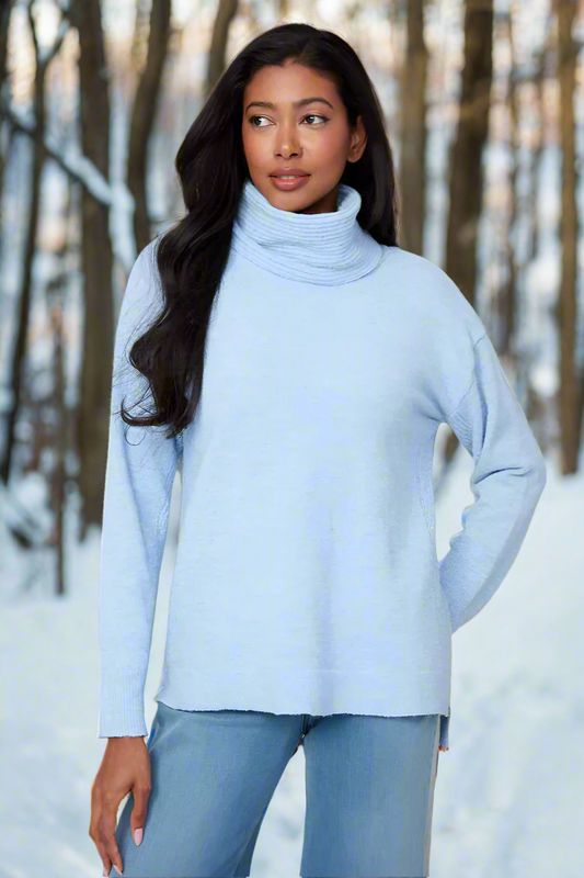 Renuar Cashmere Like Cowl Neck Sweater