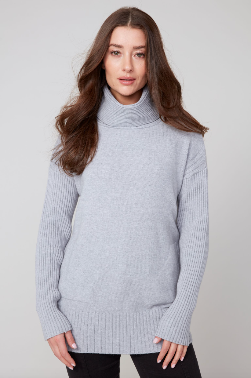 Renuar Cashmere Like Cowl Neck Sweater