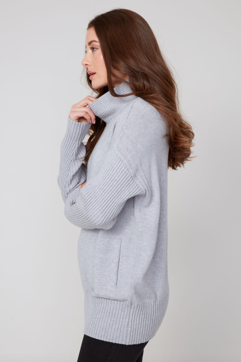 Renuar Cashmere Like Cowl Neck Sweater
