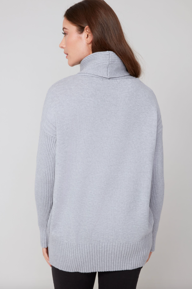 Renuar Cashmere Like Cowl Neck Sweater