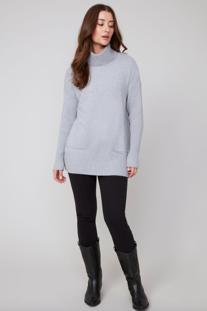 Renuar Cashmere Like Cowl Neck Sweater