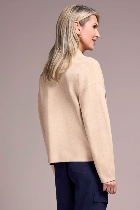 Tribal Double Knit Shawl Collar Coatigan-NEW