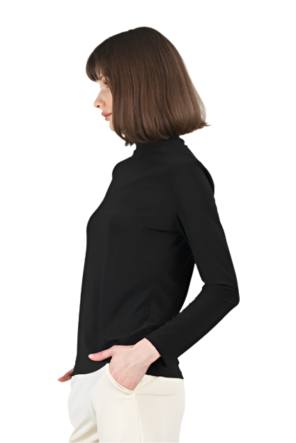 Clara SunWoo Knit Mock Neck Top