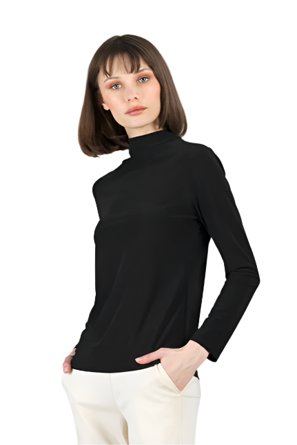 Clara SunWoo Knit Mock Neck Top