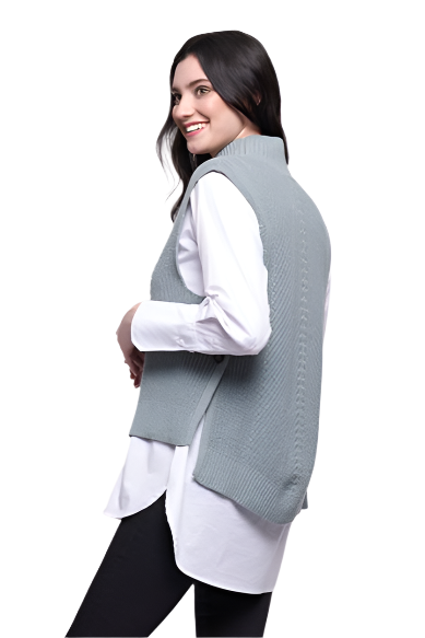 Foil Vest Ever Pop Over-NEW