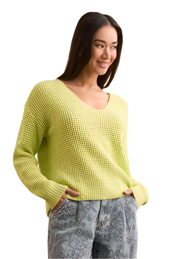 Tribal Soft Touch Drop Shoulder V-Neck Sweater-NEW