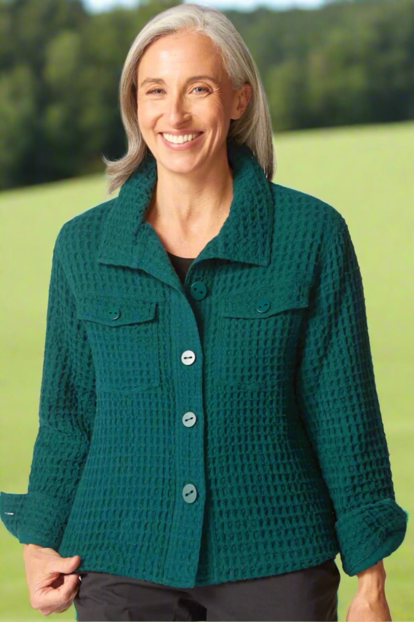 Habitat Washed Honeycomb Shacket-NEW