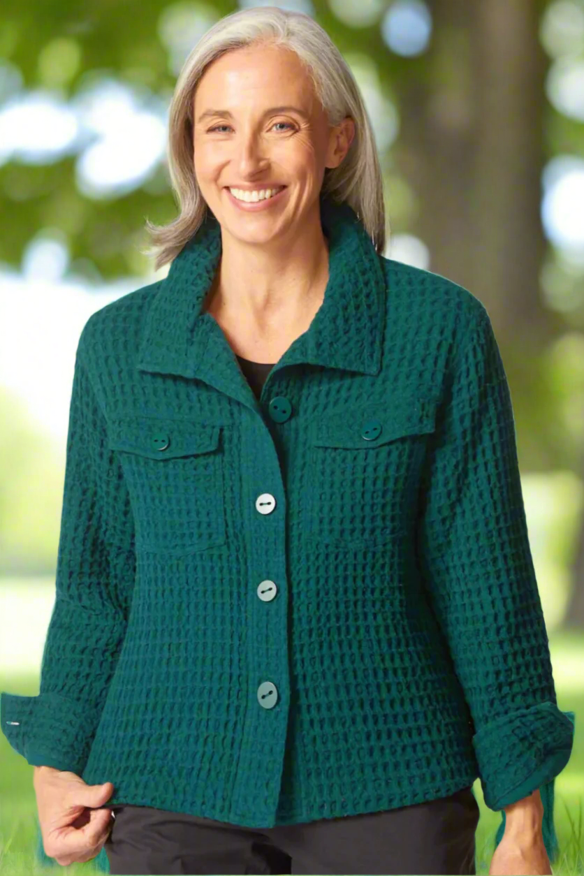 Habitat Washed Honeycomb Shacket-NEW