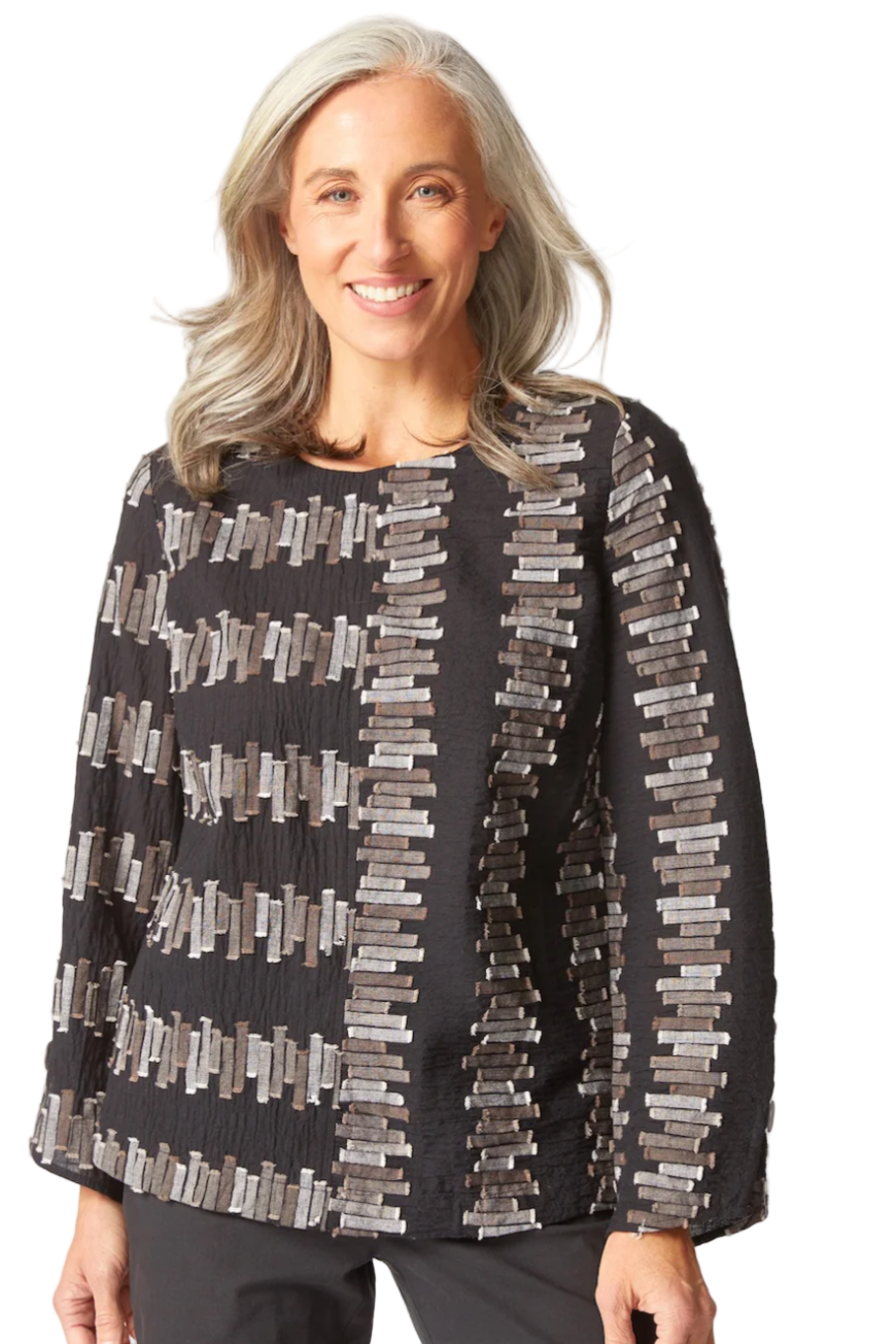 Habitat Embroidered Button Back Top-NEW