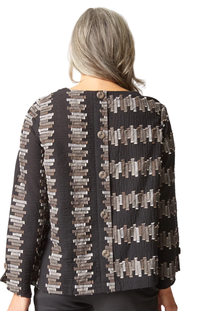 Habitat Embroidered Button Back Top-NEW