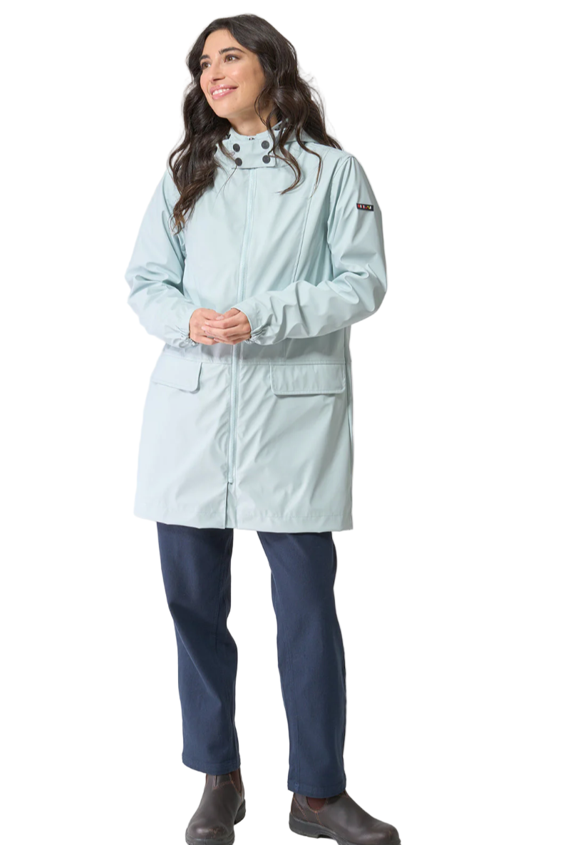Batela Long Raincoat with Fleece Lining