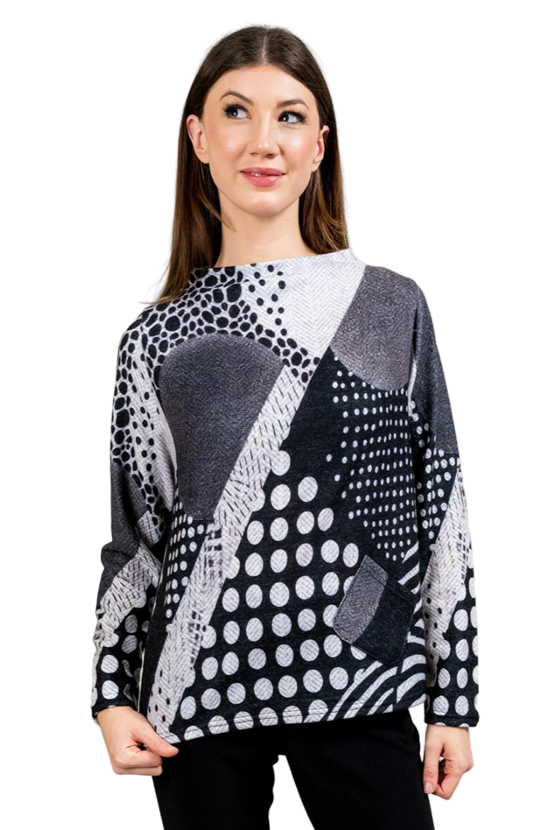 Trisha Tyler Funnel Neck Sweater-NEW