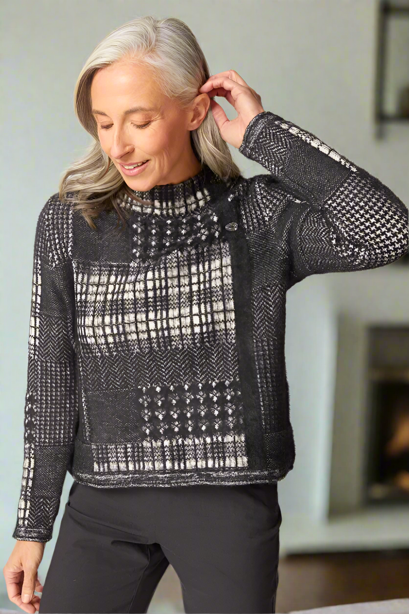 Habitat Plaid Patchwork Pullover-NEW