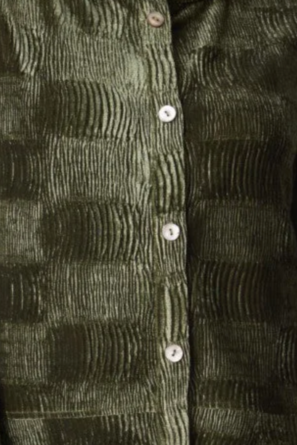 Habitat Crinkle Velvet Flounce Shirt-NEW