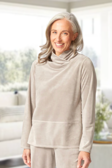 Habitat Cozy Velour Top-NEW