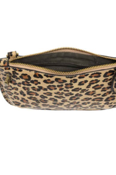 Joy Accessories Leopard Crossbody Wristlet
